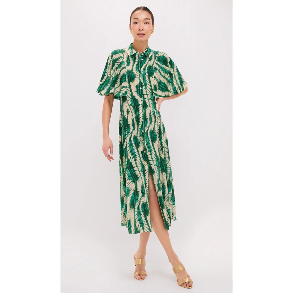 Ulla Johnson Silhouette Silk Dress in Acacia size 6